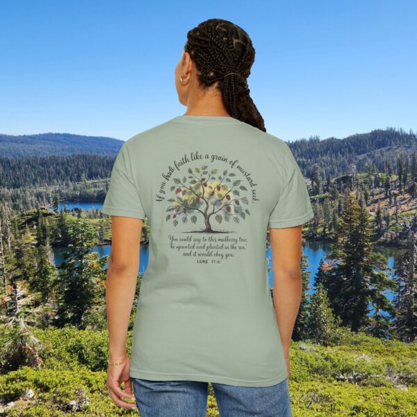 Model of Faith Like a Grain of Mustard Seed Christian T-Shirt - Luke 17:6 24