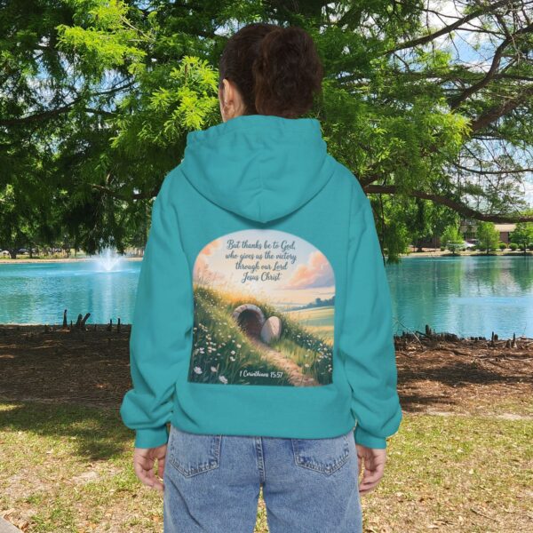 Model of Thanks Be To God Christian Hoodie - Easter Resurrection Hoodie 12