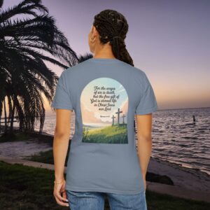 Free Gift of God is Eternal Life Christian T-Shirt - Romans 6:23 - Image 23