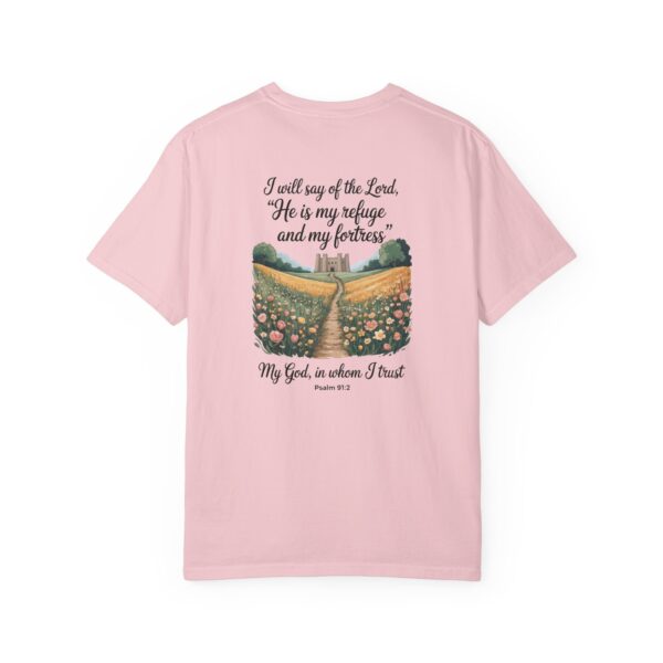 Model of The Lord is My Refuge Christian T-Shirt - Psalm 91:2 64