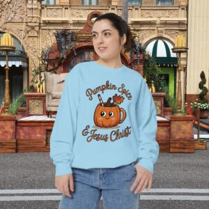 Pumpkin Spice and Jesus Christ Fall Christian Sweatshirt - Image 16