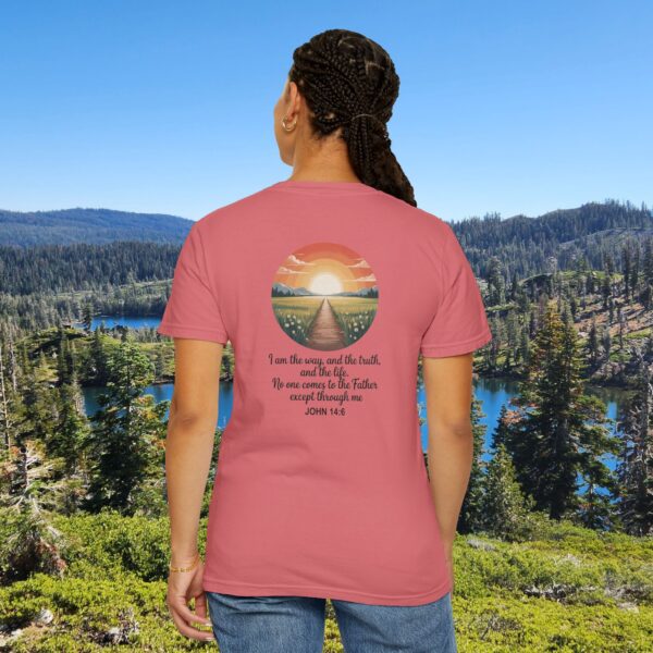 Model of Inspired by the Words of Jesus John 14:6 Christian T-Shirt 68