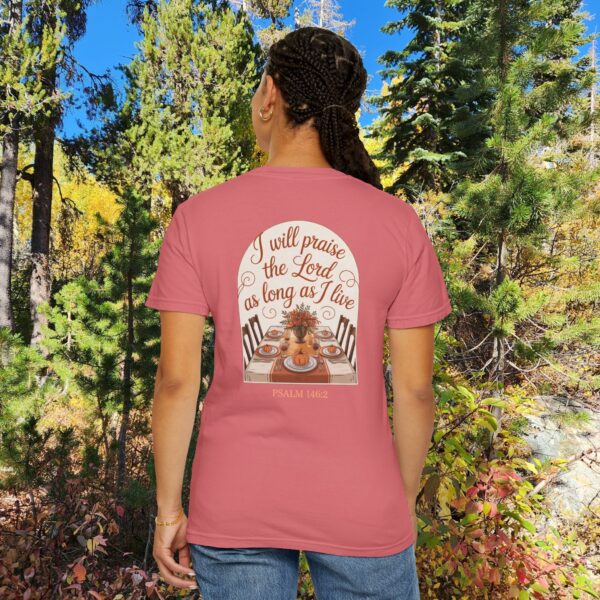 Model of I Will Praise the Lord as Long as I Live Christian T-Shirt - Psalm 146:2 Thanksgiving Tee 56