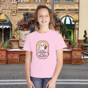 The Only Ghost I Need is the Holy Ghost Kids Christian T-Shirt - Image 15