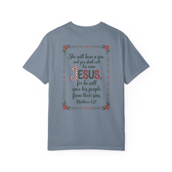 Model of You Shall Call His Name Jesus Christian T-Shirt - Matthew 1:21 28