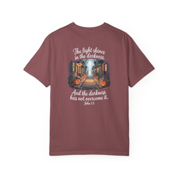 Model of Halloween The Light Shines in the Darkness Christian Shirt - John 1:5 16