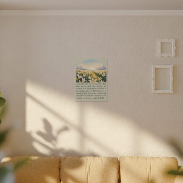 Model of Consider the Lilies and How They Grow Canvas Christian Wall Art - Luke 12:27-28 12