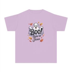 Boo-lieve in Jesus Kids Tee – Fall Christian Shirt Sizes XS to XL - Image 16