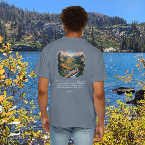 The Lord is Not Slow in Keeping His Promises Christian T-Shirt - 2 Peter 3:9 39 Model of The Lord is Not Slow in Keeping His Promises Christian T-Shirt - 2 Peter 3:9 38