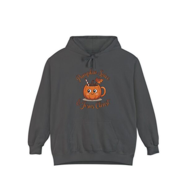Model of Pumpkin Spice and Jesus Christ Christian Hoodie - Unisex 12