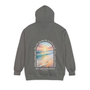 The Day the Lord Has Made Christian Hoodie - Comfort Colors Beach Sunset Psalm 118:24 Christian Sweatshirt - Image 12