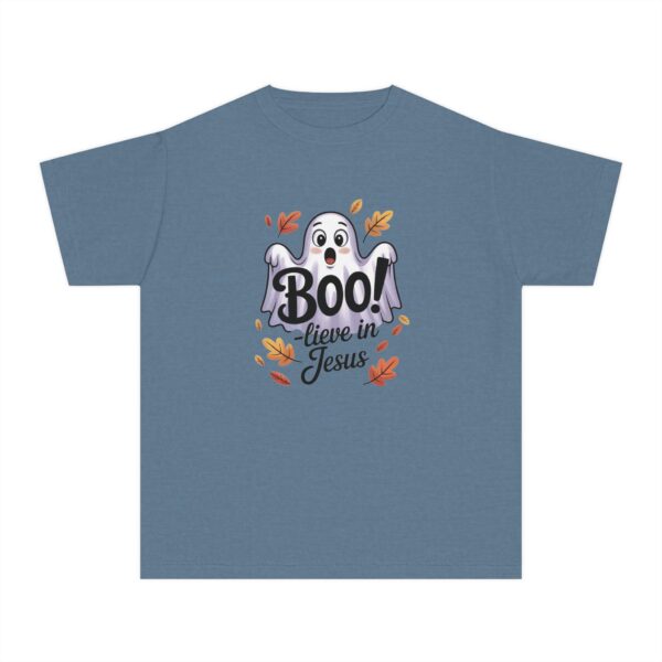 Model of Boo-lieve in Jesus Kids Tee – Fall Christian Shirt Sizes XS to XL 22