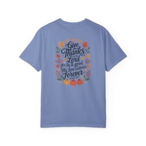 Give Thanks to the Lord Fall Christian T-Shirt - Psalm 136:1 - Image 18