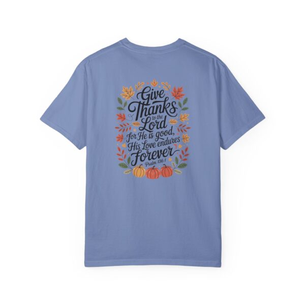 Model of Give Thanks to the Lord Fall Christian T-Shirt - Psalm 136:1 34