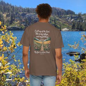 The Lord is My Refuge Christian T-Shirt - Psalm 91:2 - Image 11