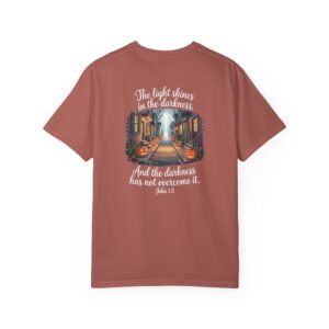 Halloween The Light Shines in the Darkness Christian Shirt - John 1:5 - Image 33