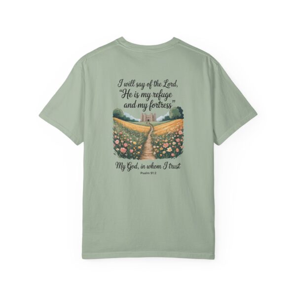 Model of The Lord is My Refuge Christian T-Shirt - Psalm 91:2 4