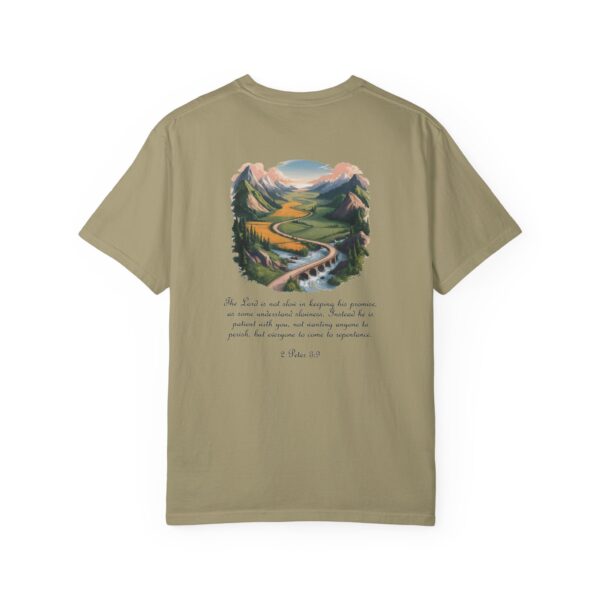 The Lord is Not Slow in Keeping His Promises Christian T-Shirt - 2 Peter 3:9 23 Model of The Lord is Not Slow in Keeping His Promises Christian T-Shirt - 2 Peter 3:9 22