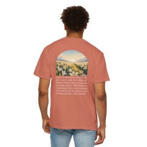 Look at the Lilies and How They Grow Christian T-Shirt - Luke 12:27-28 - Image 5