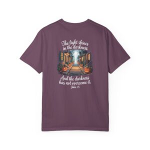 Halloween The Light Shines in the Darkness Christian Shirt - John 1:5 - Image 30