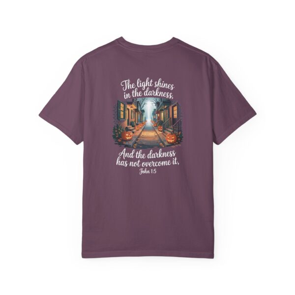 Model of Halloween The Light Shines in the Darkness Christian Shirt - John 1:5 58