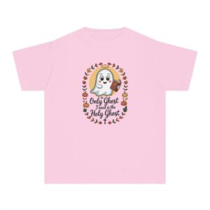 The Only Ghost I Need is the Holy Ghost Kids Christian T-Shirt - Image 16
