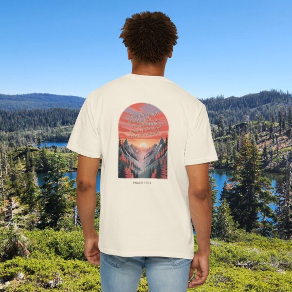 Model of From the Rising of the Sun to Its Setting Praise the Lord Christian T-Shirt - Psalm 113:3 6