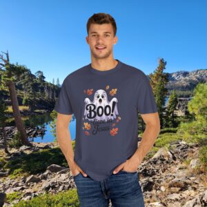 Boo-lieve in Jesus Adorable Ghost Christian T-Shirt - Image 38