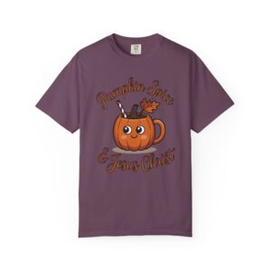 Pumpkin Spice & Jesus Christ Fall Christian T-Shirt - Image 32