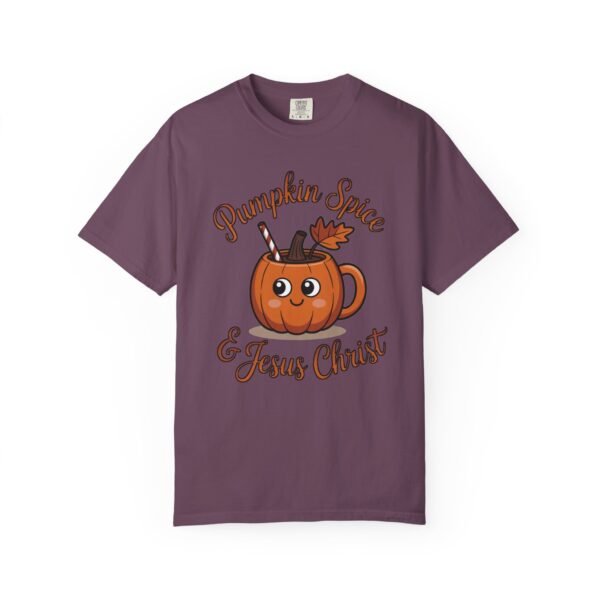 Model of Pumpkin Spice & Jesus Christ Fall Christian T-Shirt 62