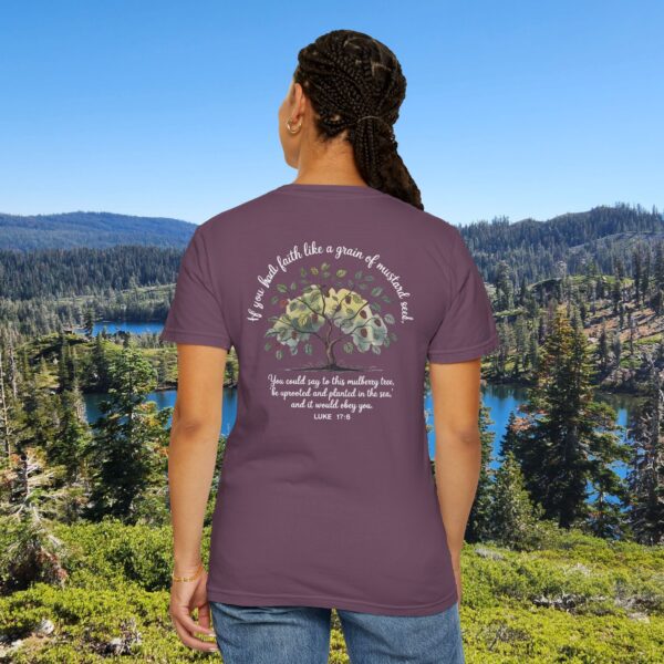 Model of Faith Like a Grain of Mustard Seed Christian T-Shirt - Luke 17:6 54