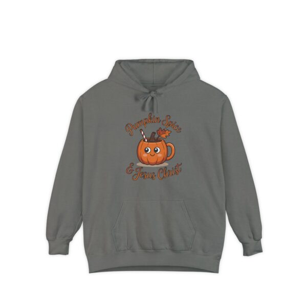 Model of Pumpkin Spice and Jesus Christ Christian Hoodie - Unisex 20