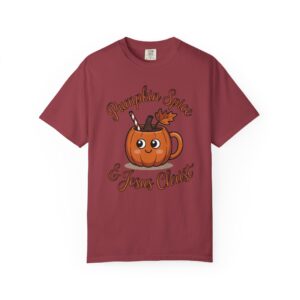 Pumpkin Spice & Jesus Christ Fall Christian T-Shirt - Image 36