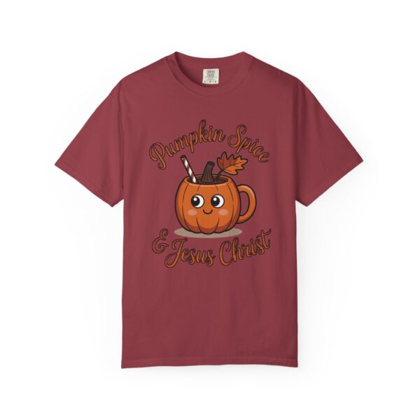 Model of Pumpkin Spice & Jesus Christ Fall Christian T-Shirt 70