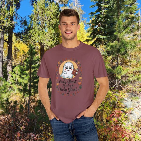 Model of Christian Holy Ghost Halloween T-Shirt 8