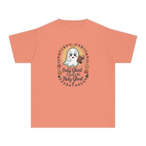 The Only Ghost I Need is the Holy Ghost Kids Christian T-Shirt - Image 8