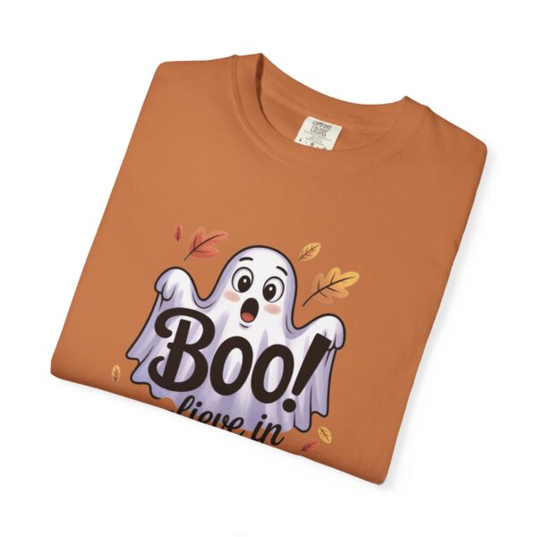 Model of Boo-lieve in Jesus Adorable Ghost Christian T-Shirt 44