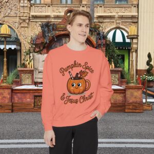 Pumpkin Spice and Jesus Christ Fall Christian Sweatshirt - Image 8