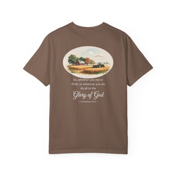 Model of Christian Farmer T-Shirt 1 Corinthians 10:31 - Do All to the Glory of God 22