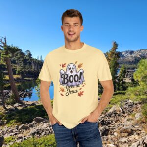 Boo-lieve in Jesus Adorable Ghost Christian T-Shirt - Image 18