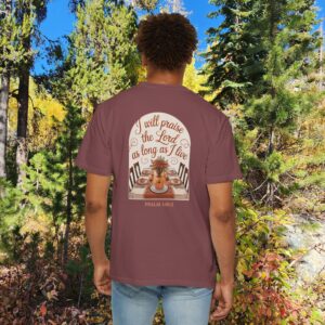 I Will Praise the Lord as Long as I Live Christian T-Shirt - Psalm 146:2 Thanksgiving Tee - Image 4