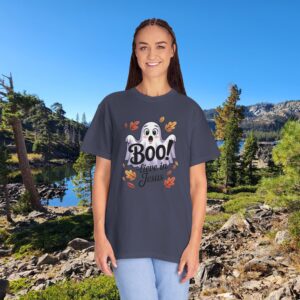 Boo-lieve in Jesus Adorable Ghost Christian T-Shirt - Image 37