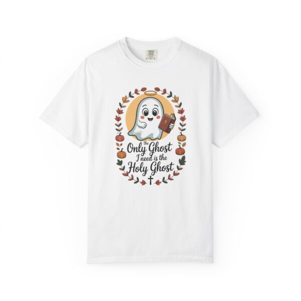 Model of Christian Holy Ghost Halloween T-Shirt 6