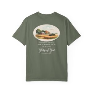 Christian Farmer T-Shirt 1 Corinthians 10:31 -  Do All to the Glory of God - Image 2