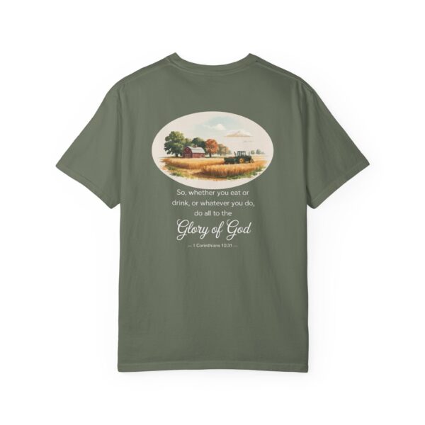 Model of Christian Farmer T-Shirt 1 Corinthians 10:31 - Do All to the Glory of God 2