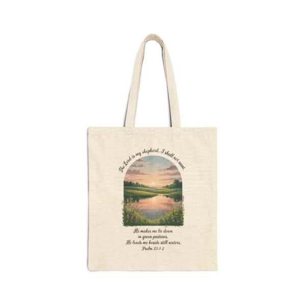 The Lord is My Shepherd Christian Tote Bag - Psalm 23:1-2 3 Model of The Lord is My Shepherd Christian Tote Bag - Psalm 23:1-2 2