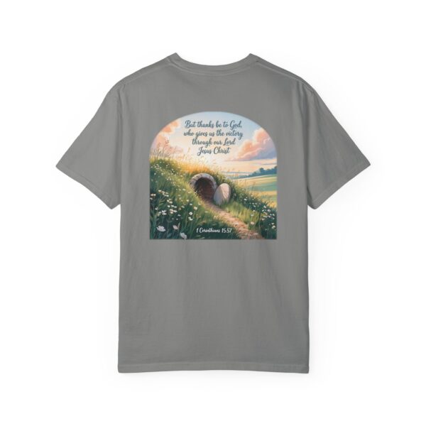 Model of Thanks Be to God Christian T-Shirt - 1 Corinthians 15:57 46