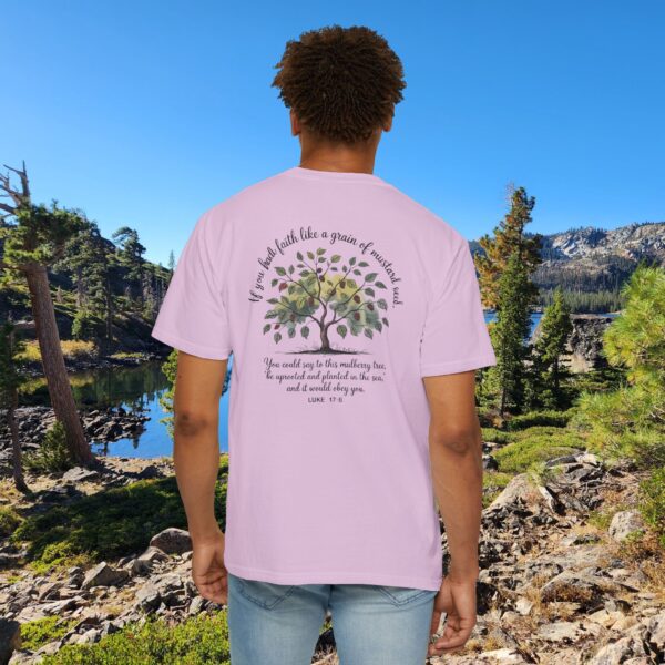 Model of Faith Like a Grain of Mustard Seed Christian T-Shirt - Luke 17:6 50