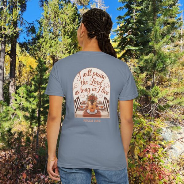 Model of I Will Praise the Lord as Long as I Live Christian T-Shirt - Psalm 146:2 Thanksgiving Tee 32