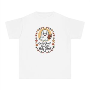 The Only Ghost I Need is the Holy Ghost Kids Christian T-Shirt - Image 4